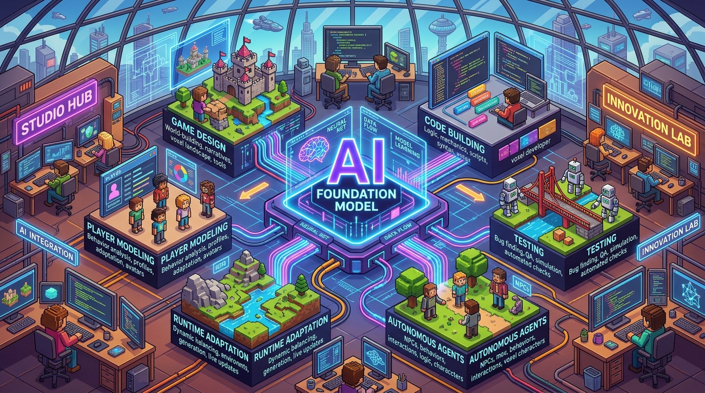 The 6 Roles of Foundation Models in Games: From Mechanic Design to Runtime Adaptation