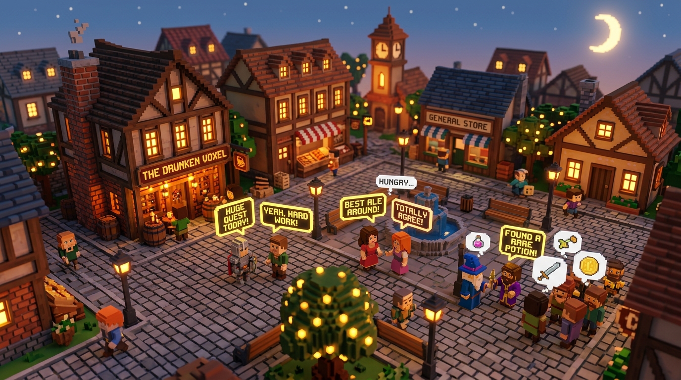 Building Living Voxel Towns: How Autonomous Generative NPC Agents Breathe Life into Games